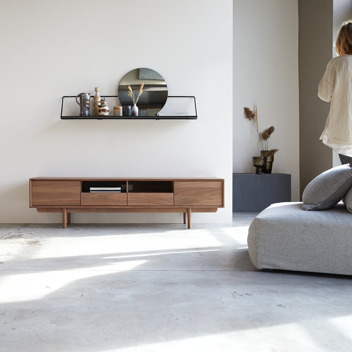 Ellie solid walnut TV unit 180 Ellie solid walnut TV unit 180
