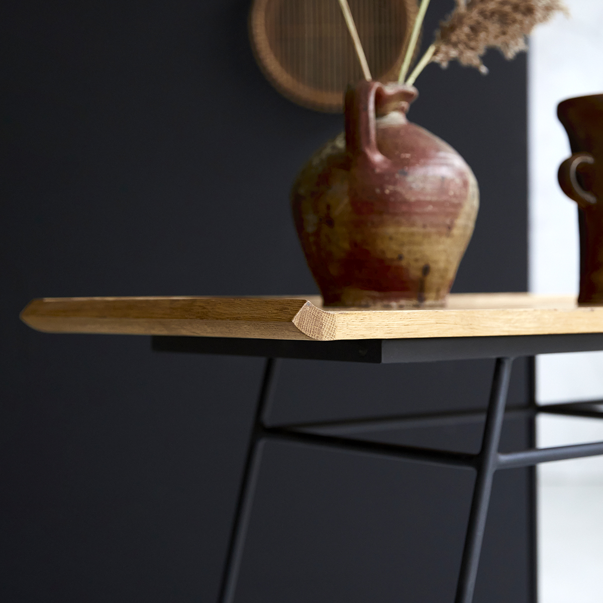 Ema metal and solid oak console table 130 Ema metal and solid oak console table 130