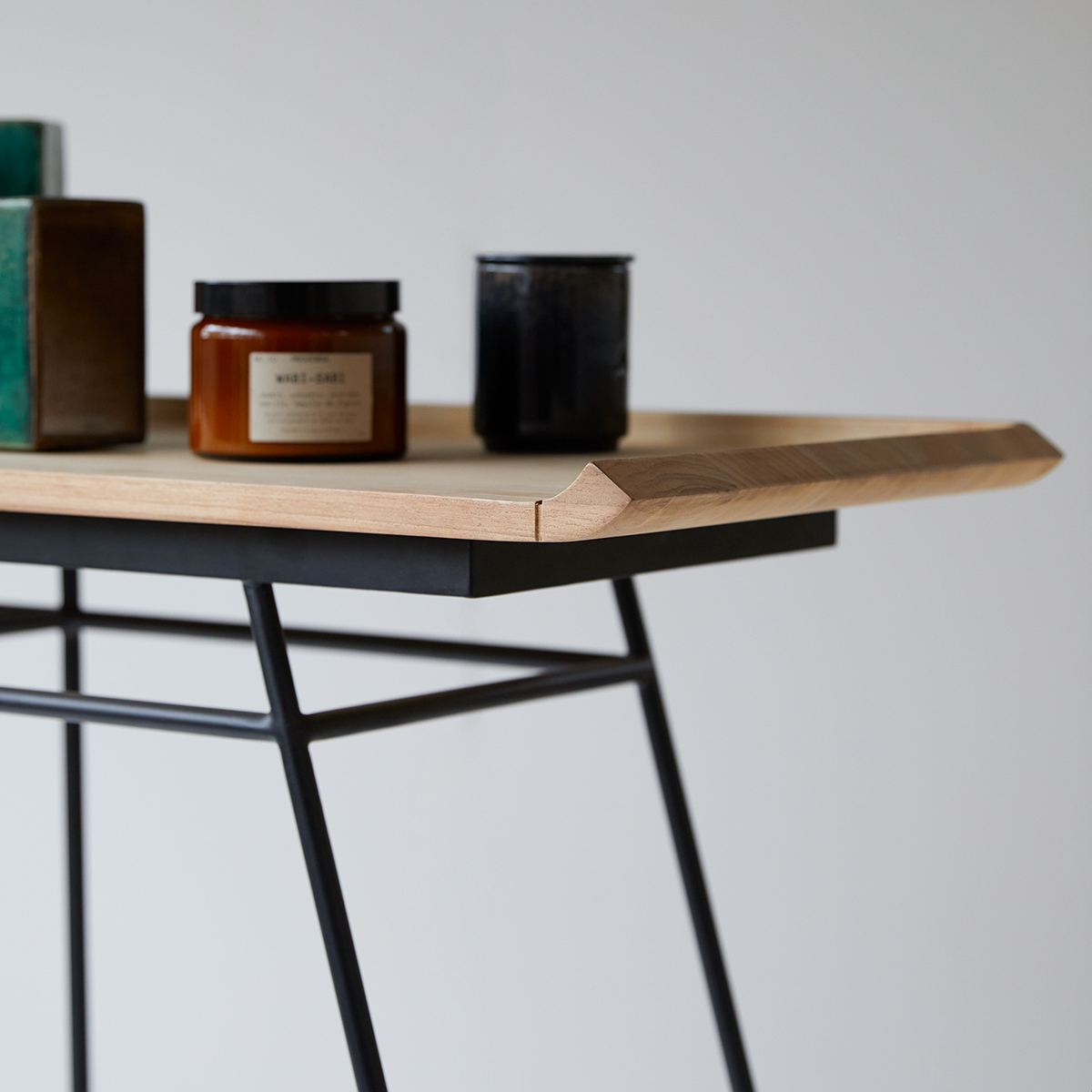 Ema metal and solid teak console table 130 Ema metal and solid teak console table 130