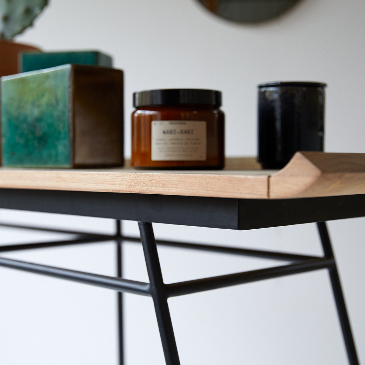 Ema metal and solid teak console table 130 Ema metal and solid teak console table 130