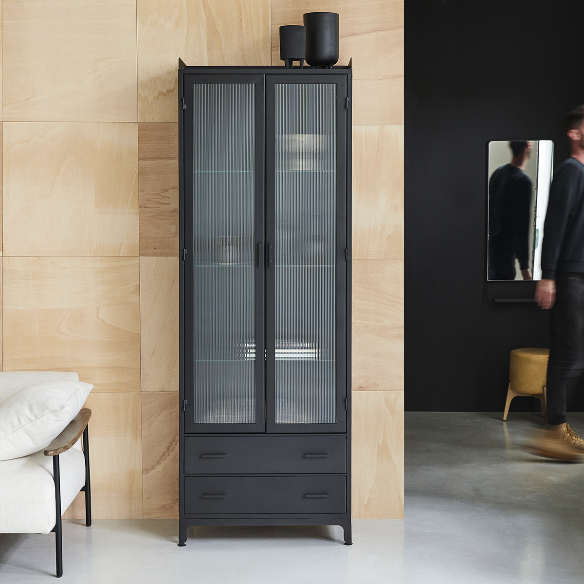 Emil metal tall Display cabinet Emil metal tall Display cabinet