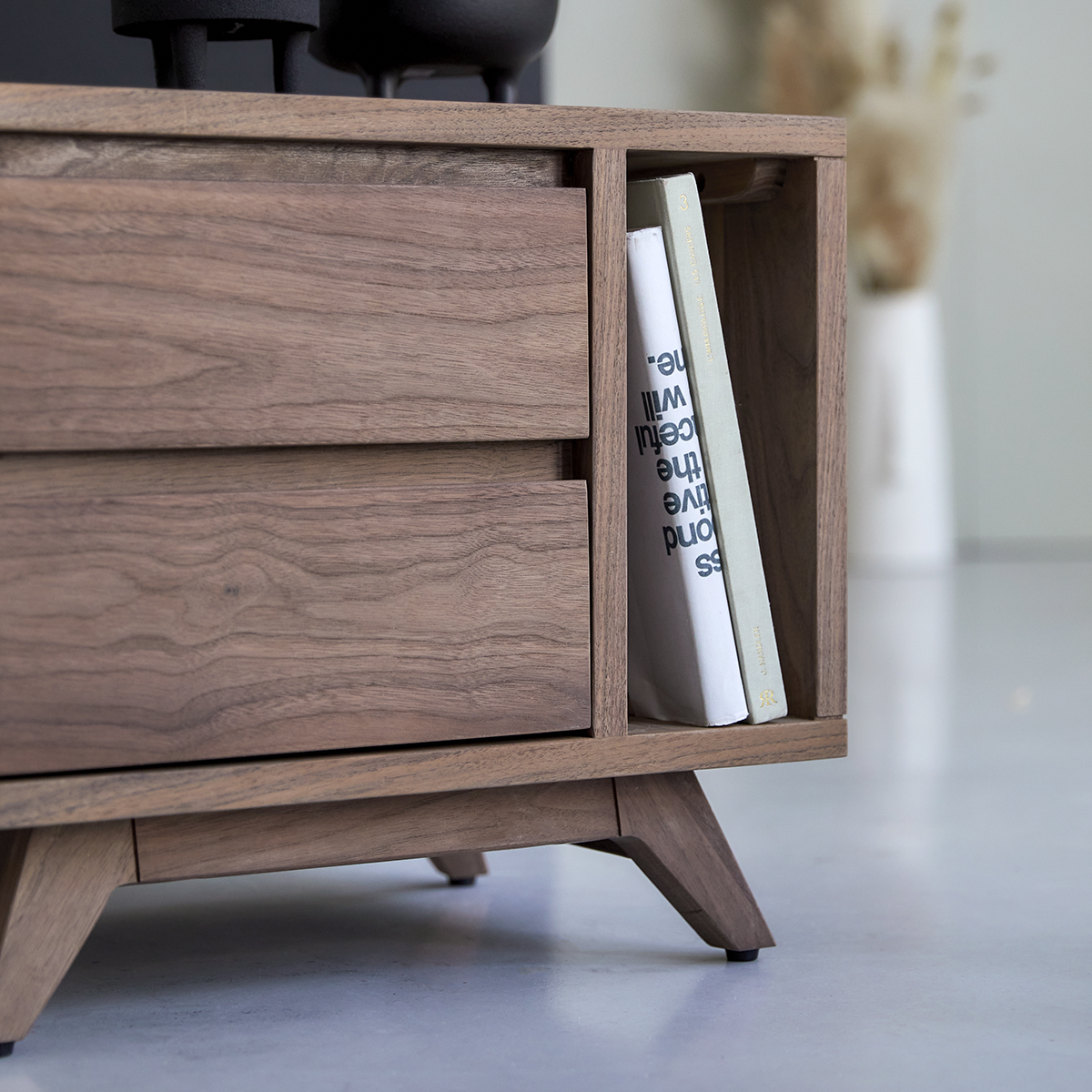 Esmée solid walnut bedside table Esmée solid walnut bedside table