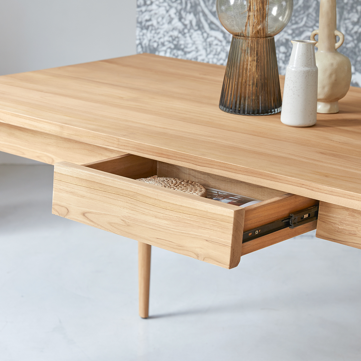 Esstisch 180x80 aus massives Teakholz Jonàk Esstisch 180x80 aus massives Teakholz Jonàk