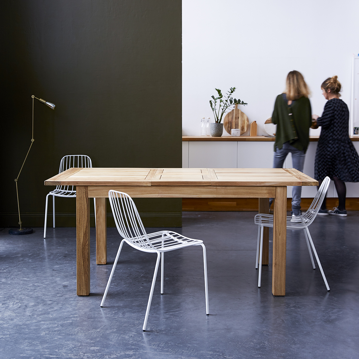 Esstisch ausziehbar aus Teak 140x90 Cloé Esstisch ausziehbar aus Teak 140x90 Cloé