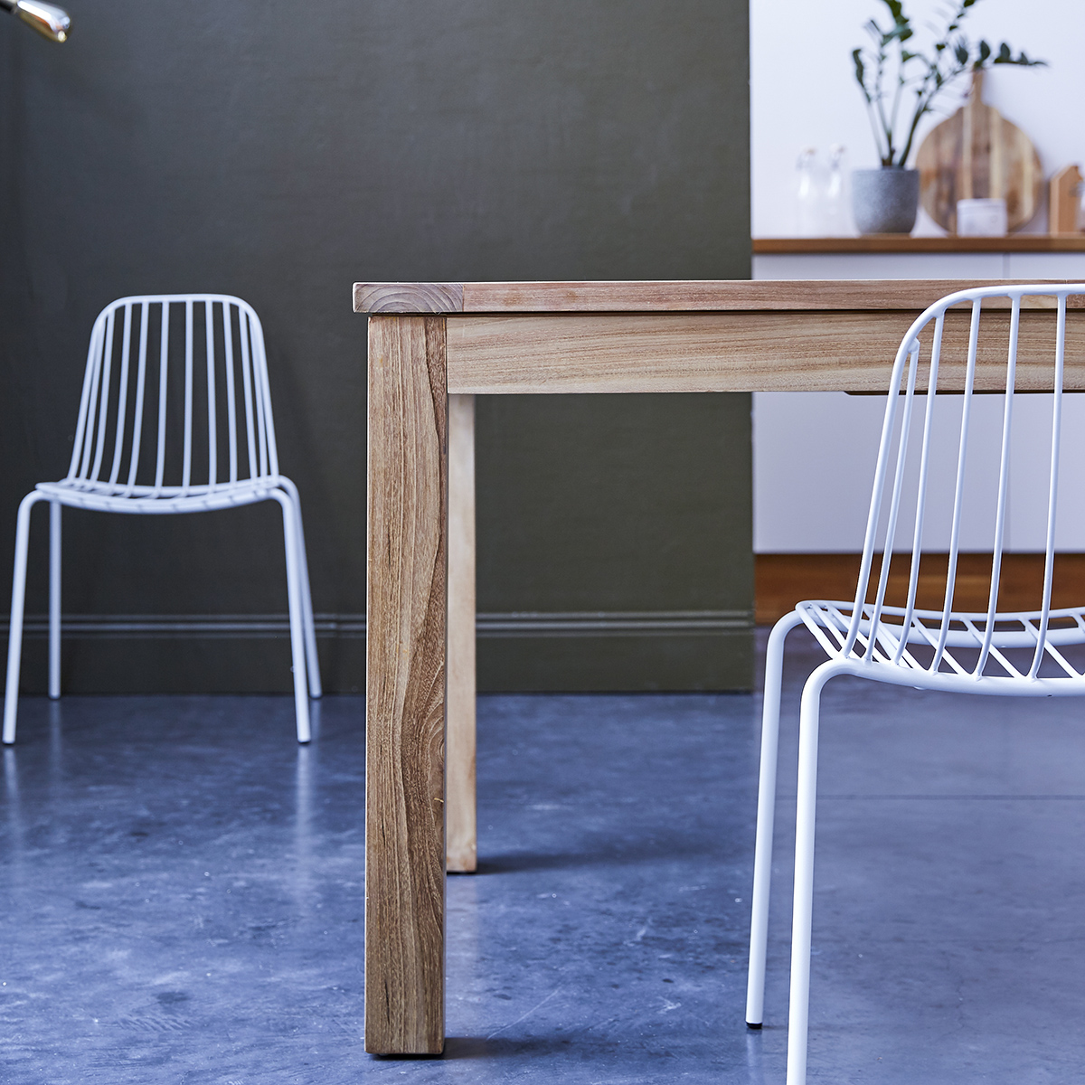 Esstisch ausziehbar aus Teak 140x90 Cloé Esstisch ausziehbar aus Teak 140x90 Cloé