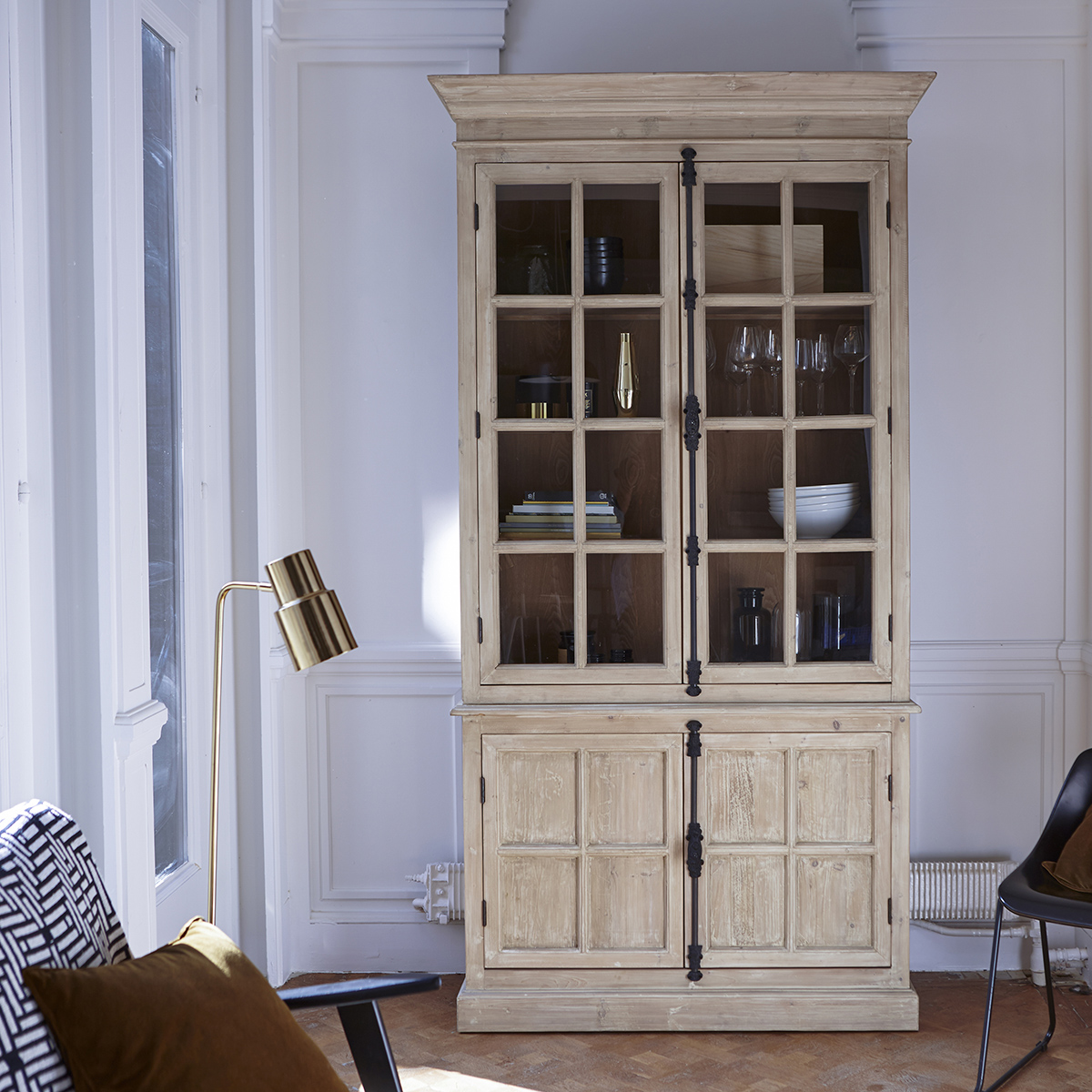 Esther recycled Pine Display Cabinet 120x230 Esther recycled Pine Display Cabinet 120x230