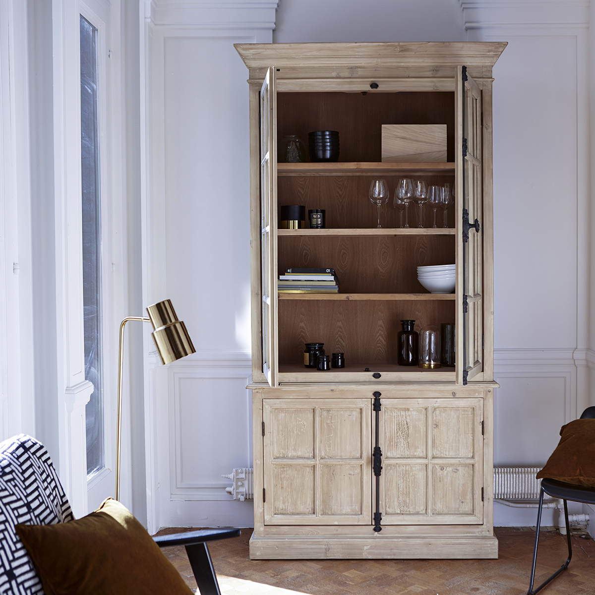 Esther recycled Pine Display Cabinet 120x230 Esther recycled Pine Display Cabinet 120x230