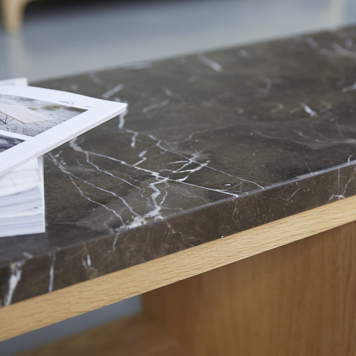 Eyota solid oak and Marble Coffee Table 131x42 Eyota solid oak and Marble Coffee Table 131x42