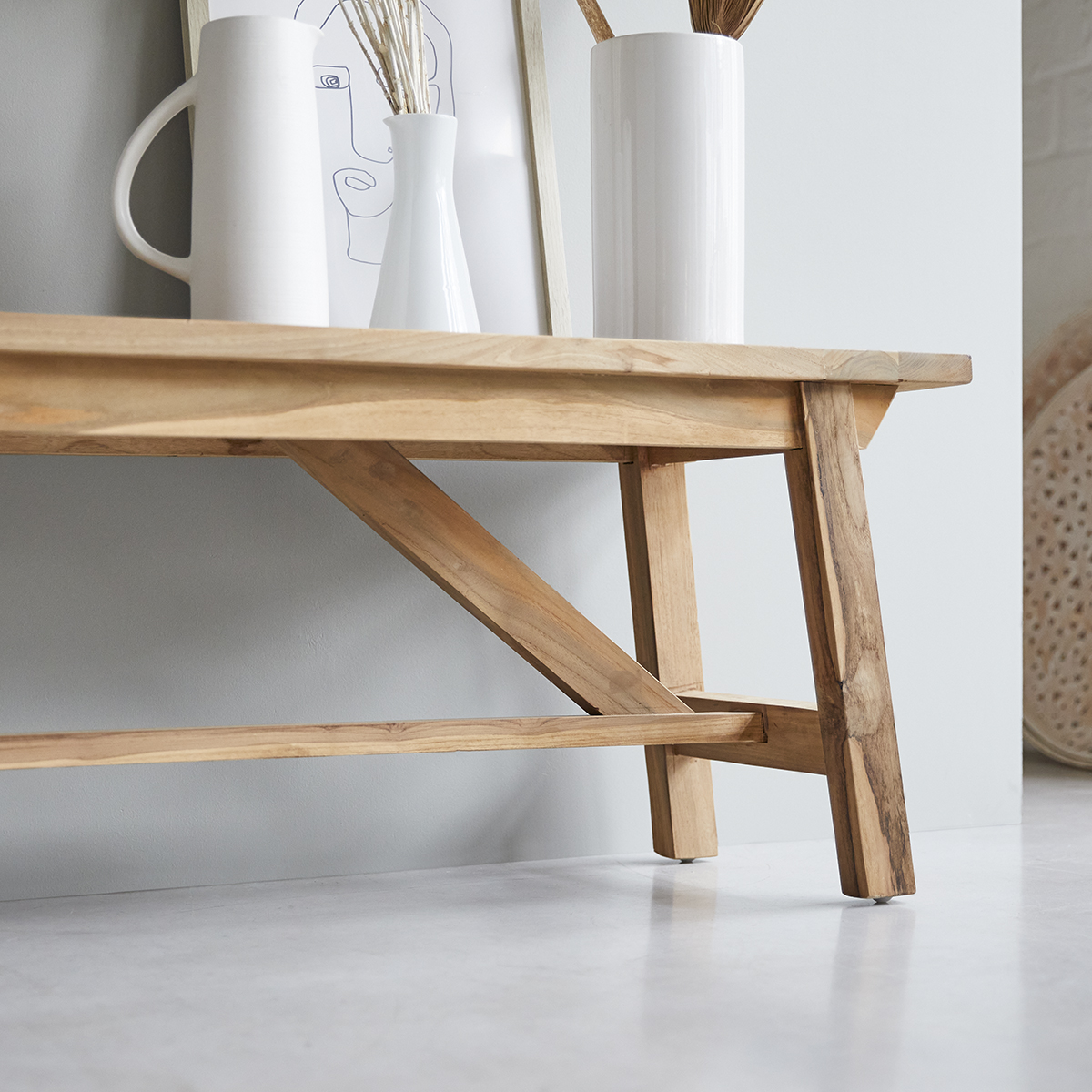Filipe recycled solid teak bench 160 Filipe recycled solid teak bench 160