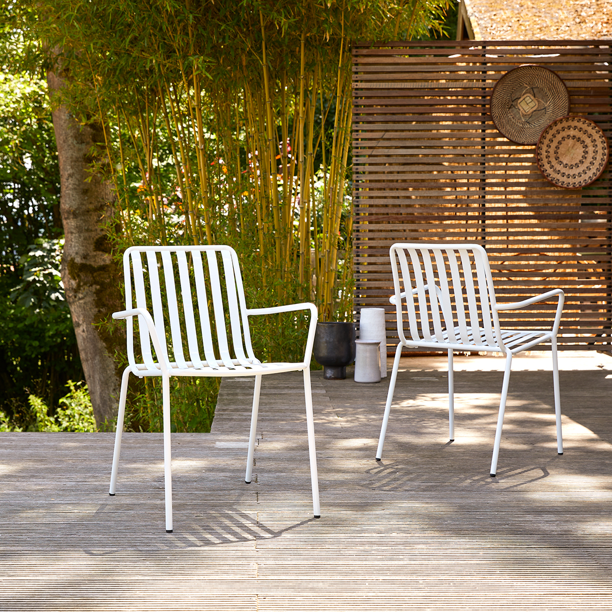 Gaby white metal garden armchair Gaby white metal garden armchair
