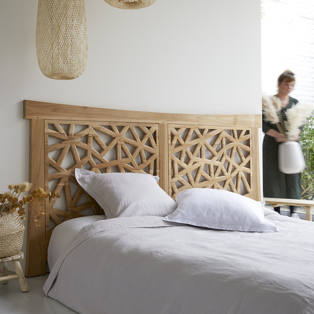 Gentong solid teak Headboard 210 cm Gentong solid teak Headboard 210 cm