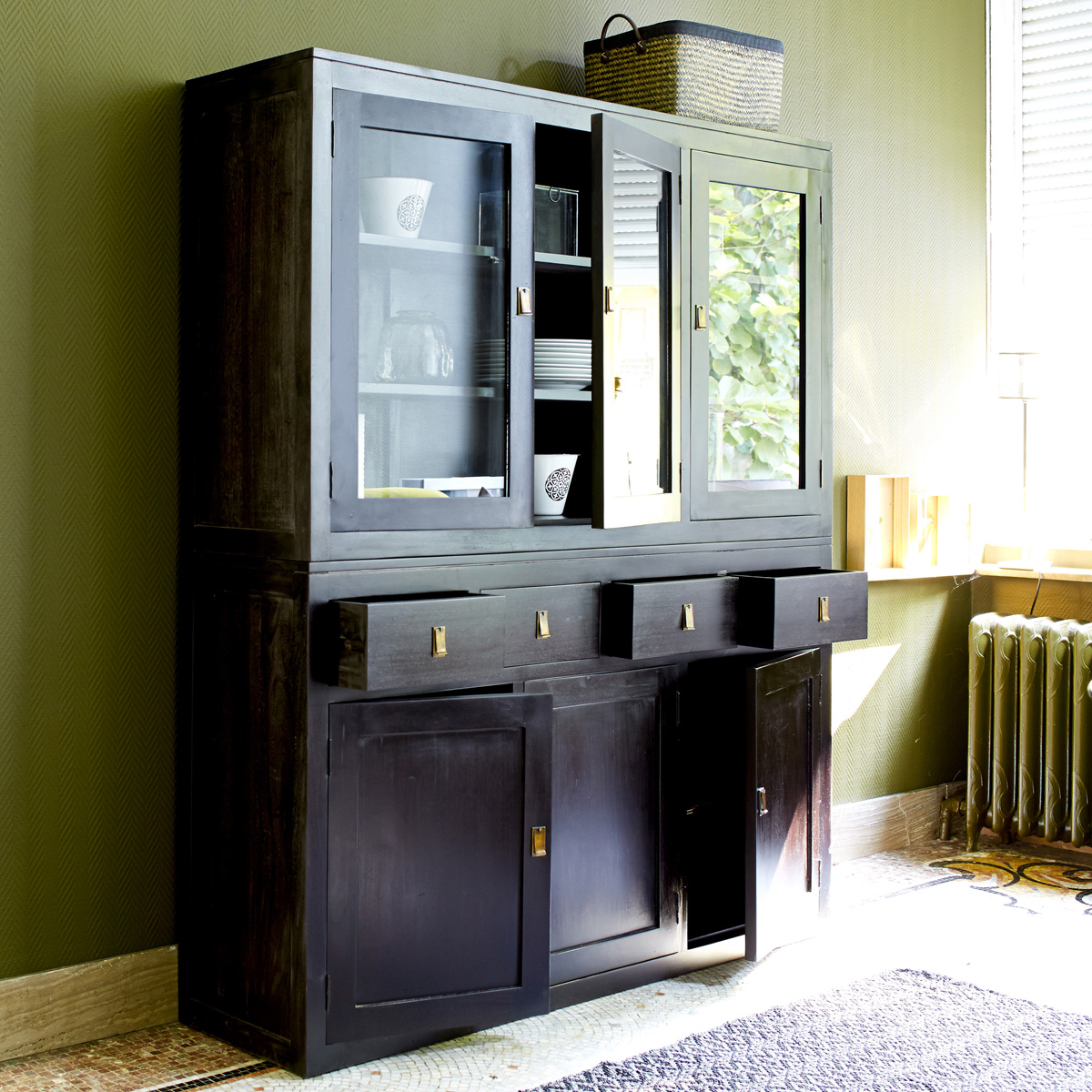 Geschirrschrank aus Mahagoni 150 Tao Geschirrschrank aus Mahagoni 150 Tao