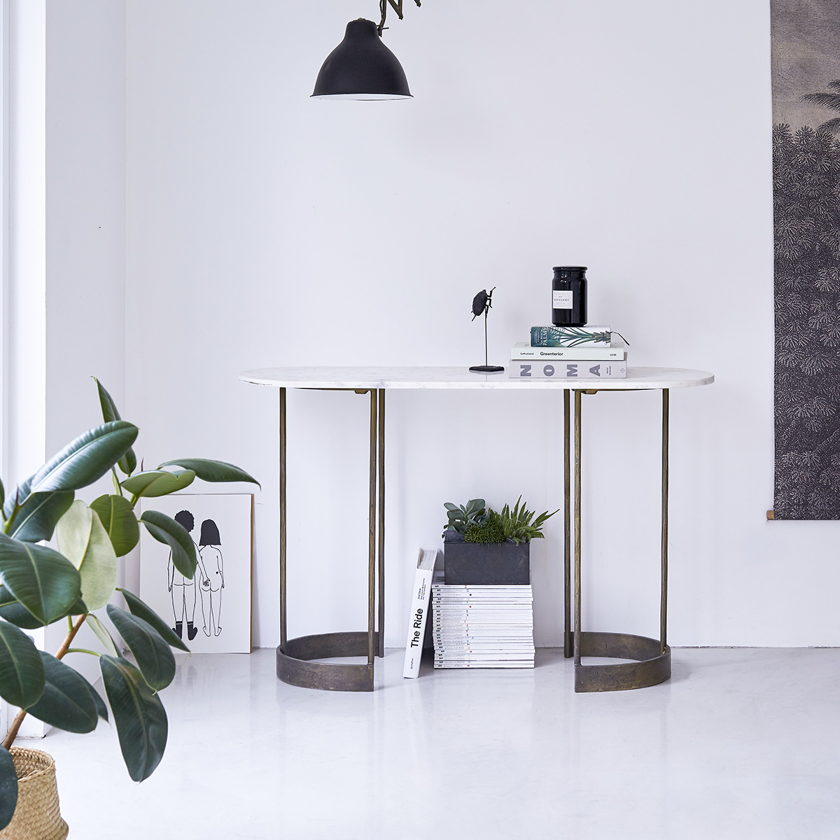 Gustav Marble and Metal Console 120 Gustav Marble and Metal Console 120