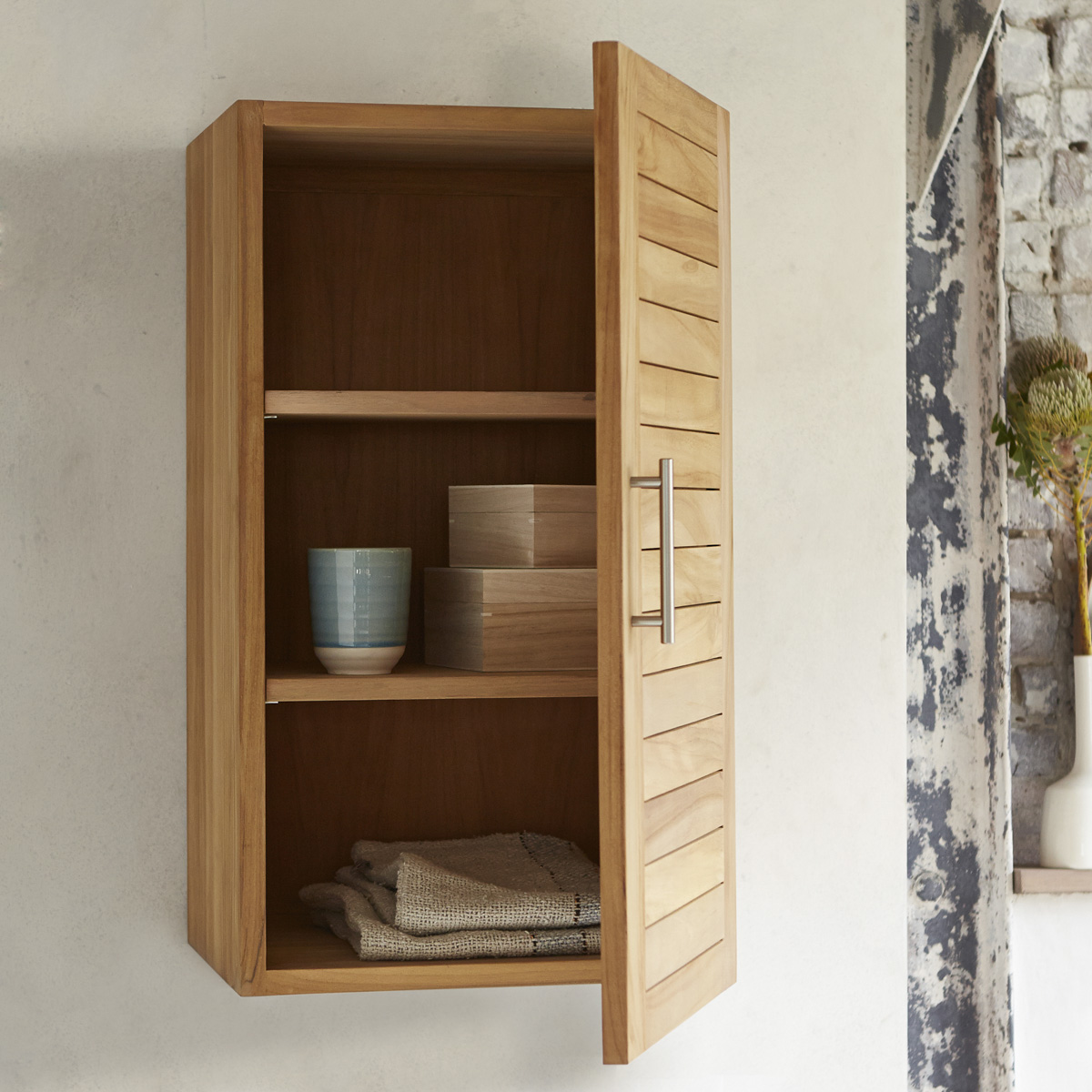 Hängeschrank aus massives Teakholz 40 Soho Hängeschrank aus massives Teakholz 40 Soho