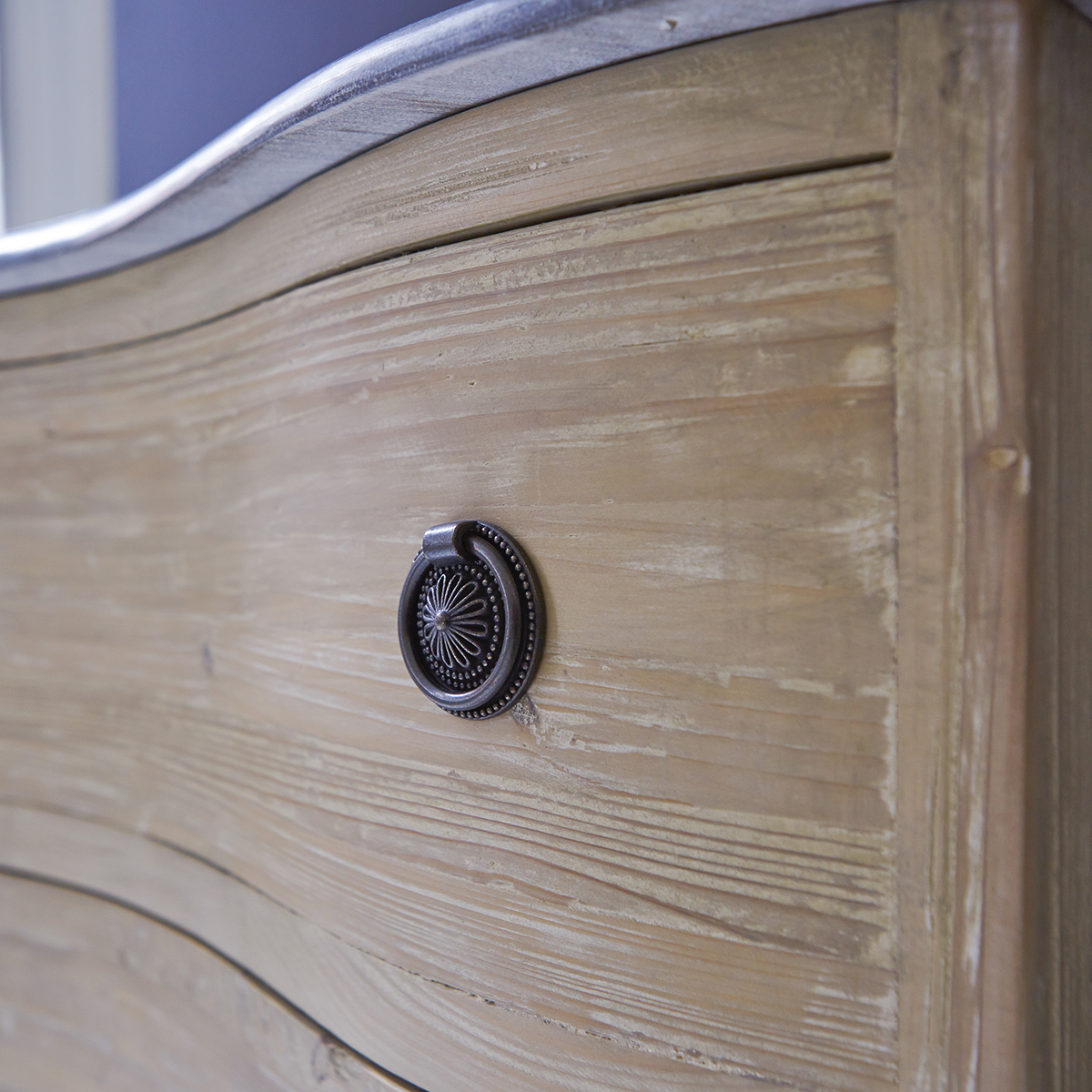 Hermione Pine and stone Vanity Cabinet 90 Hermione Pine and stone Vanity Cabinet 90