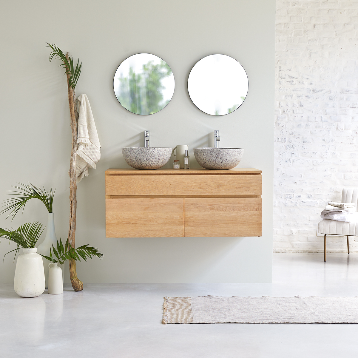 Jacob solid oak Vanity Unit 120 Jacob solid oak Vanity Unit 120