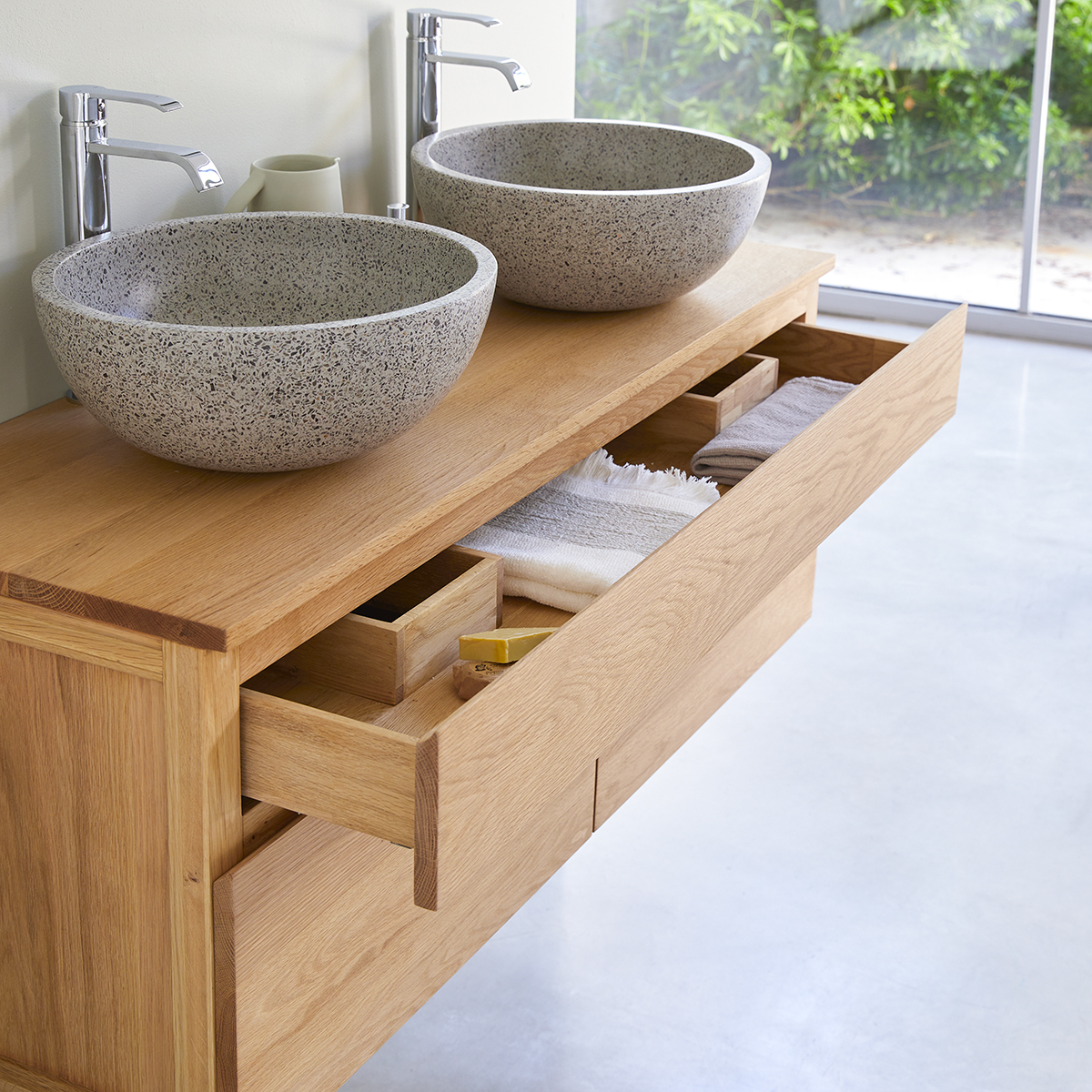 Jacob solid oak Vanity Unit 120 Jacob solid oak Vanity Unit 120