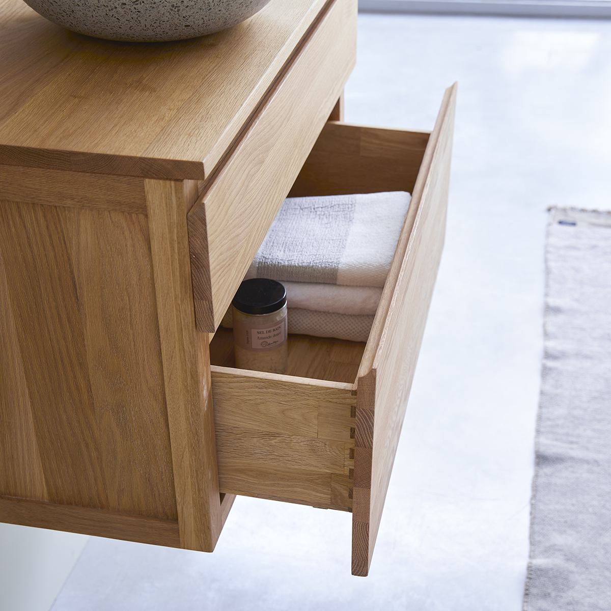 Jacob solid oak Vanity Unit 80 Jacob solid oak Vanity Unit 80