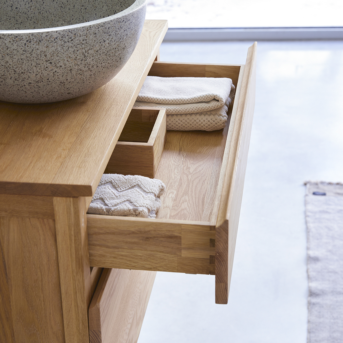 Jacob solid oak Vanity Unit 80 Jacob solid oak Vanity Unit 80
