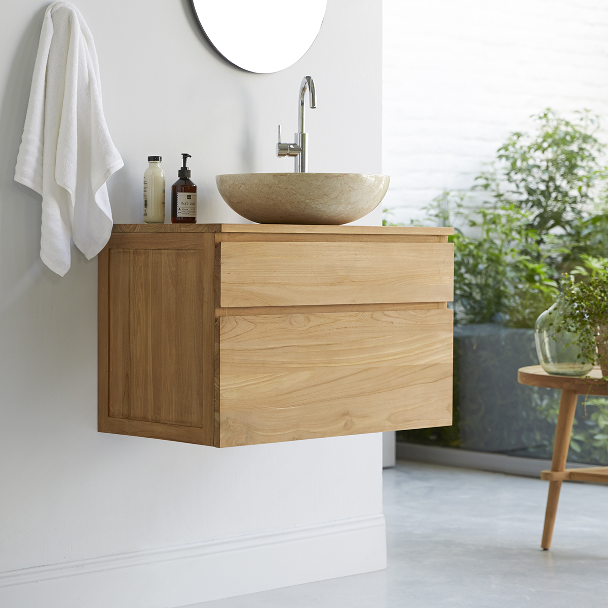 Jacob solid teak vanity unit 80 Jacob solid teak vanity unit 80