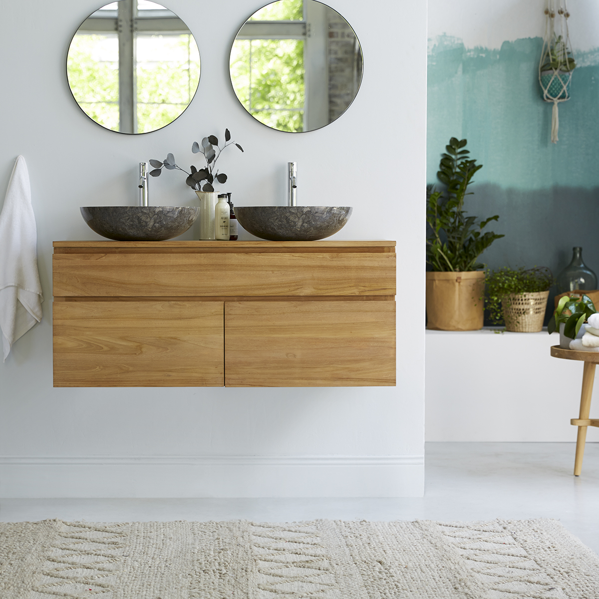 Jacob solid teak wash unit 120 Jacob solid teak wash unit 120