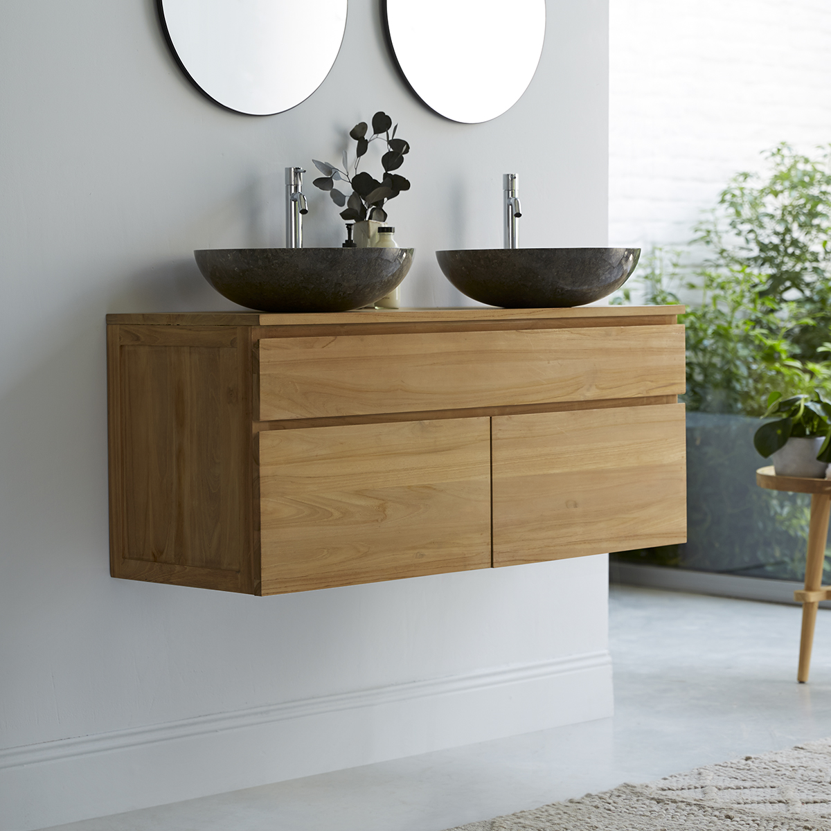 Jacob solid teak wash unit 120 Jacob solid teak wash unit 120
