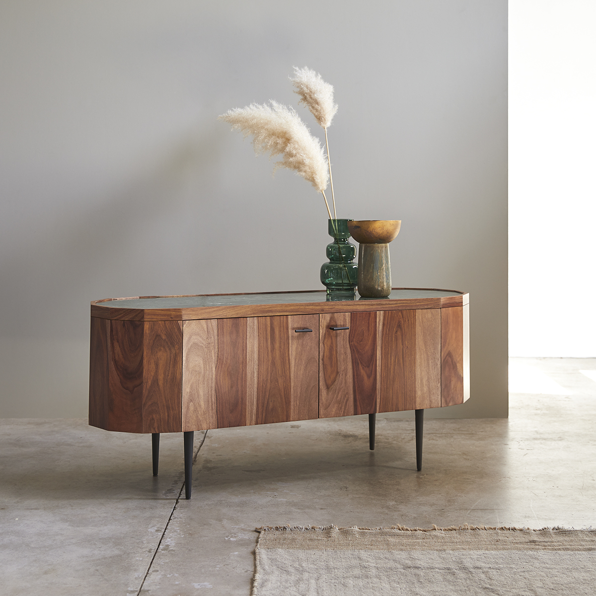 Jade solid sheesham and Marble TV Unit 130 Jade solid sheesham and Marble TV Unit 130