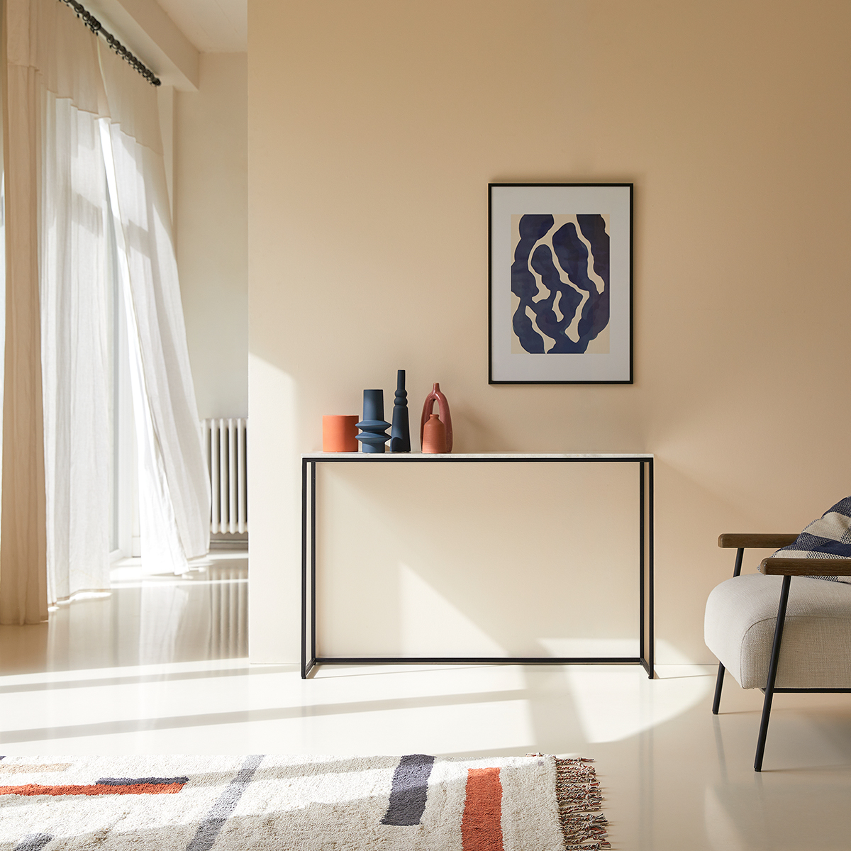Jana 120 metal and marble side table Jana 120 metal and marble side table