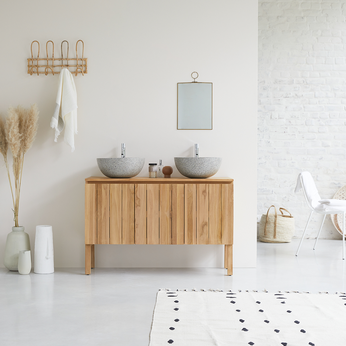 Jill solid teak vanity unit 120 Jill solid teak vanity unit 120