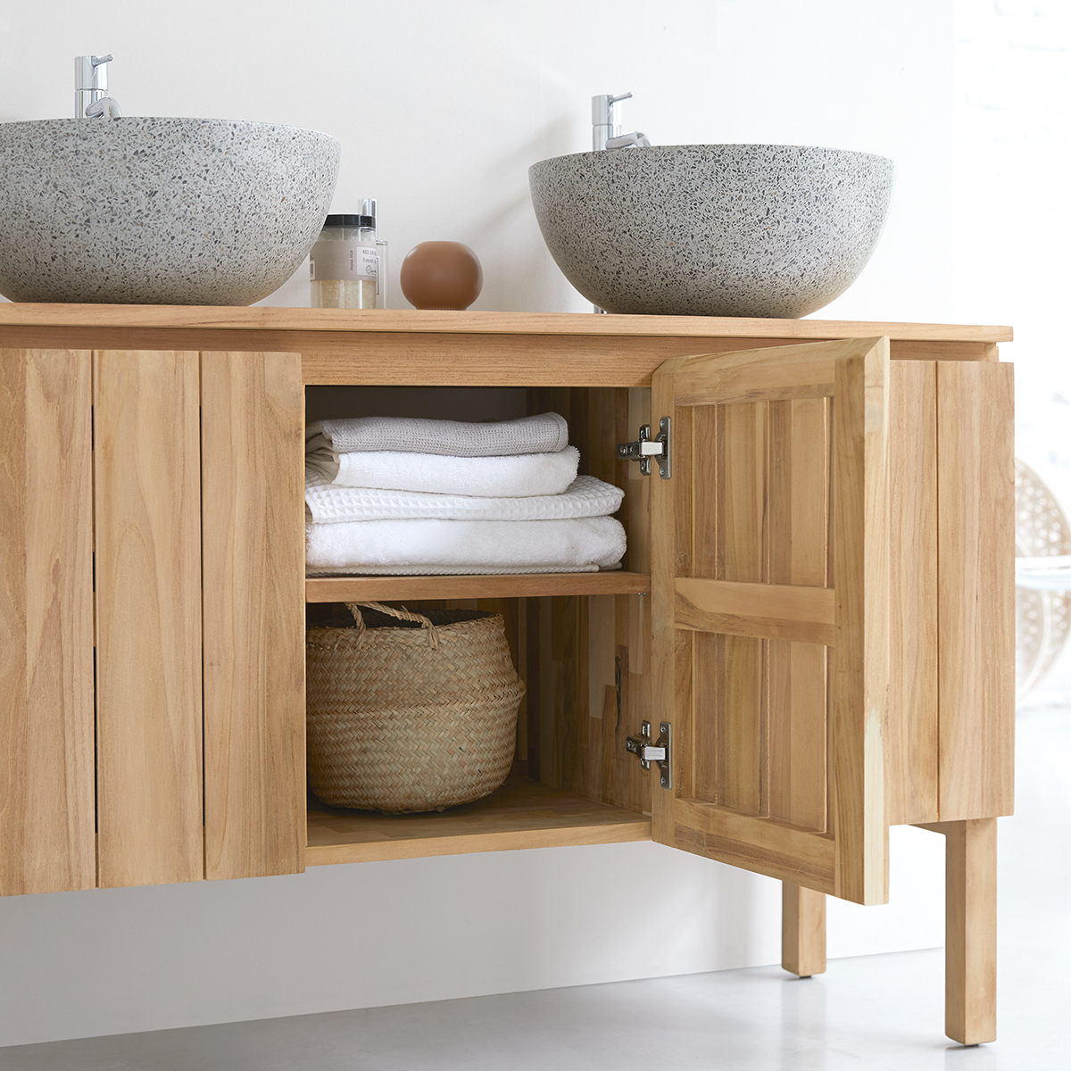 Jill solid teak vanity unit 120 Jill solid teak vanity unit 120