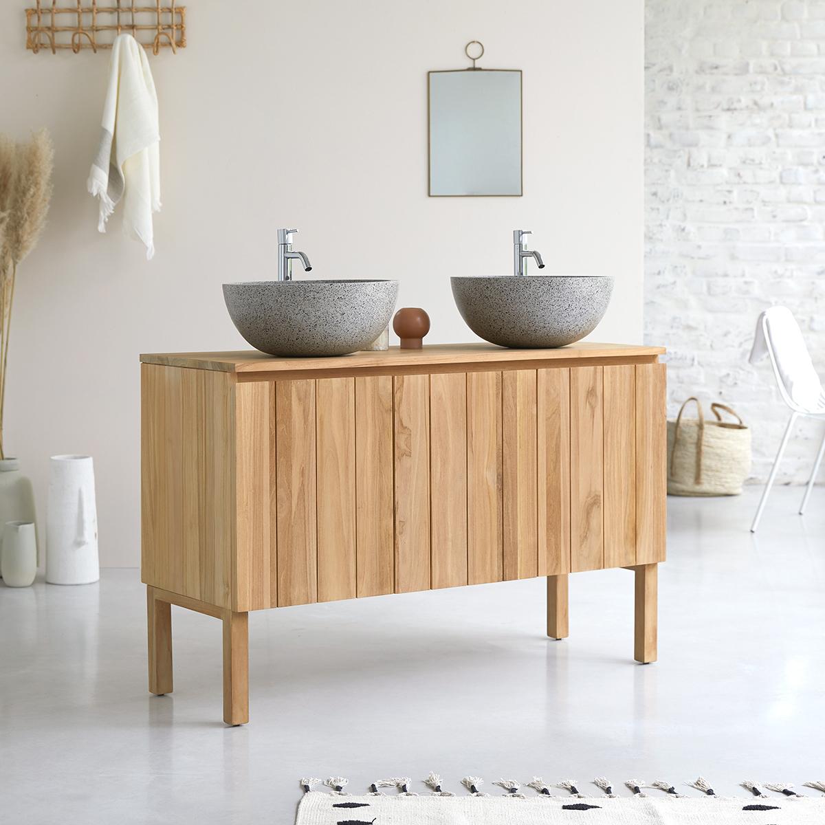 Jill solid teak vanity unit 120 Jill solid teak vanity unit 120