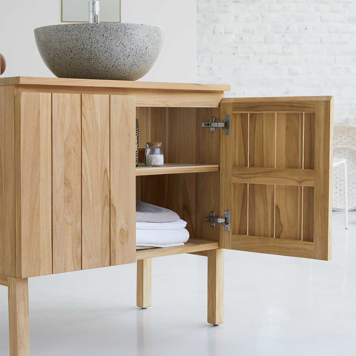 Jill solid teak vanity unit 80 Jill solid teak vanity unit 80