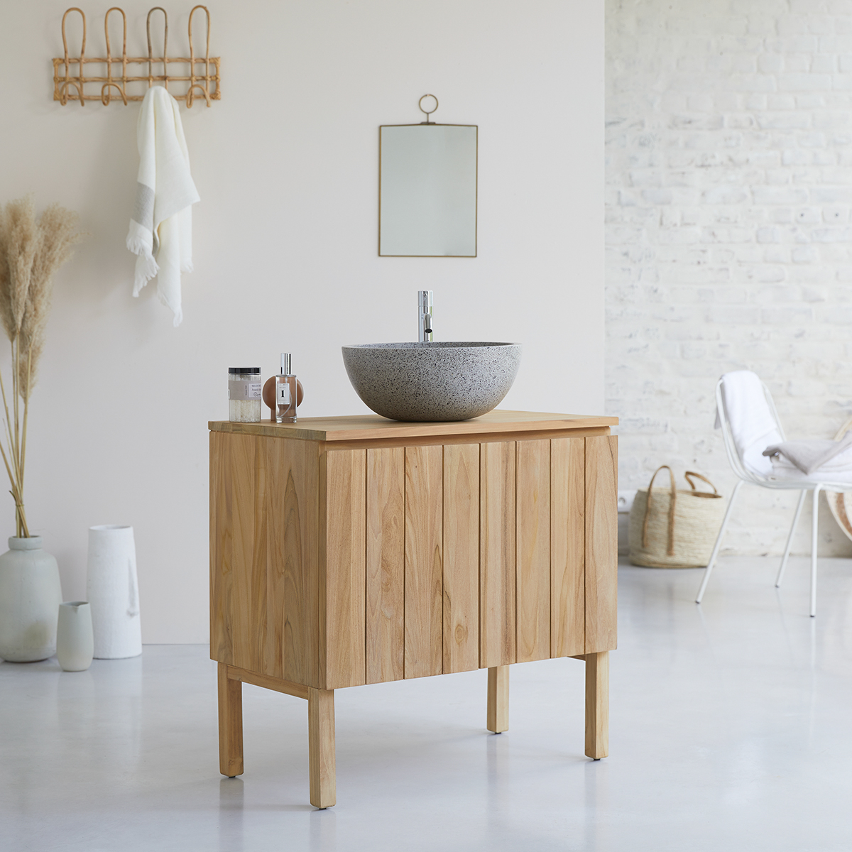 Jill solid teak vanity unit 80 Jill solid teak vanity unit 80
