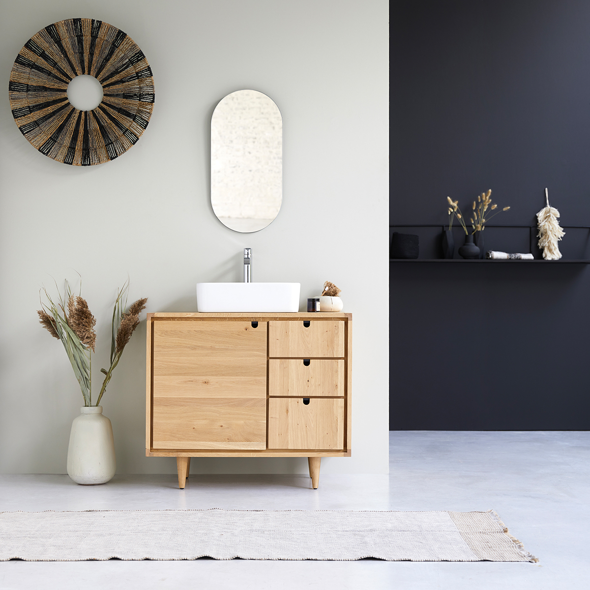 Jonàk solid oak vanity unit 95 Jonàk solid oak vanity unit 95