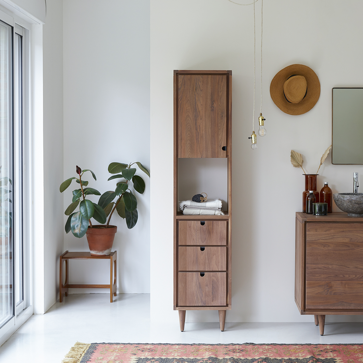 Jonàk solid walnut tall bathroom unit 180 Jonàk solid walnut tall bathroom unit 180