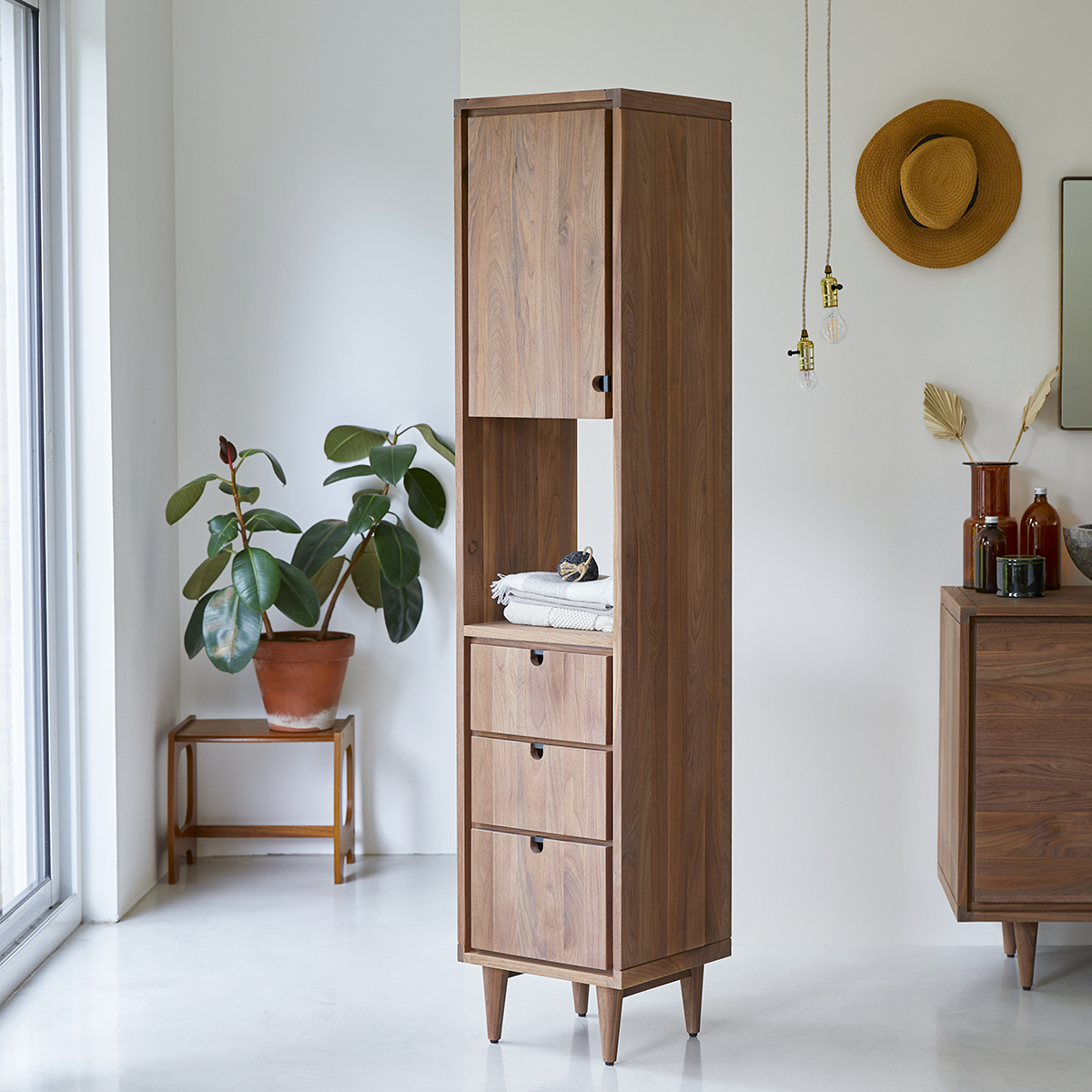 Jonàk solid walnut tall bathroom unit 180 Jonàk solid walnut tall bathroom unit 180