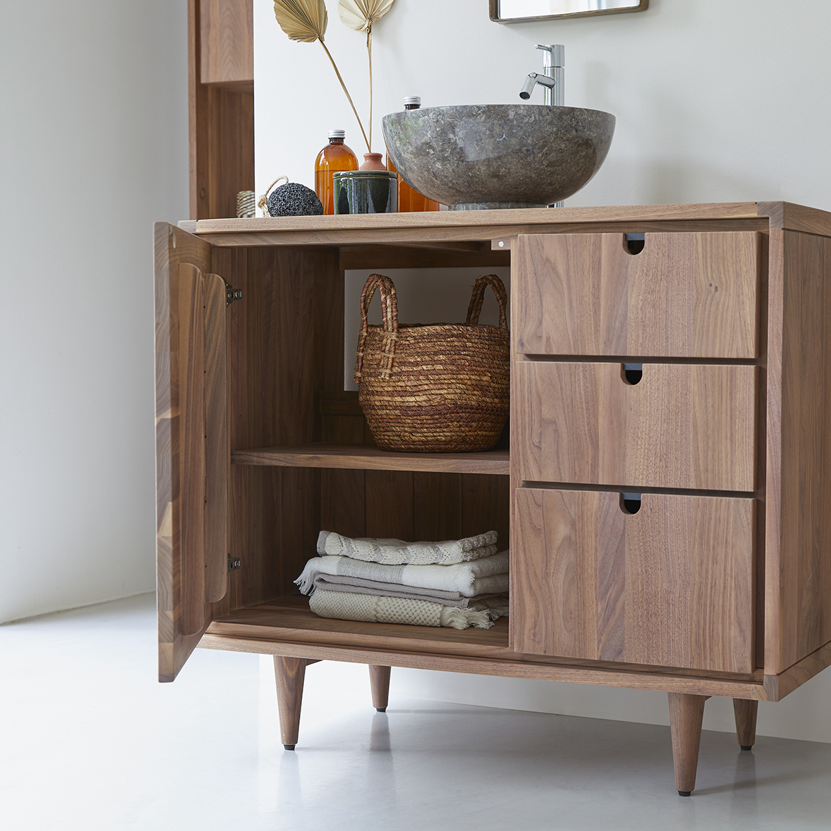 Jonàk solid walnut vanity unit 95 Jonàk solid walnut vanity unit 95