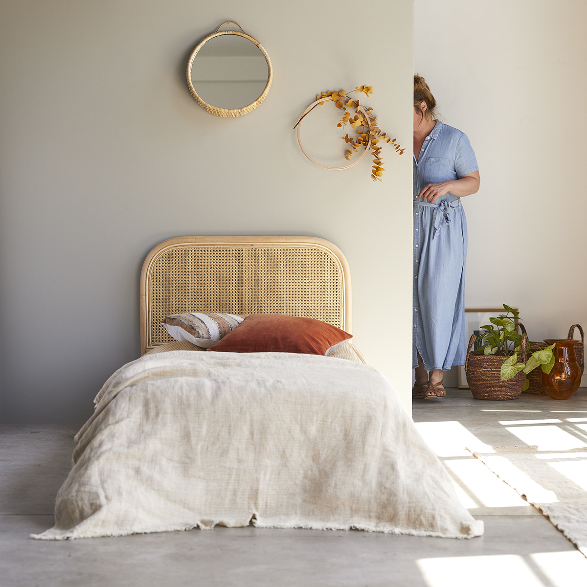 Joséphine caned rattan Headboard 90 cm Joséphine caned rattan Headboard 90 cm