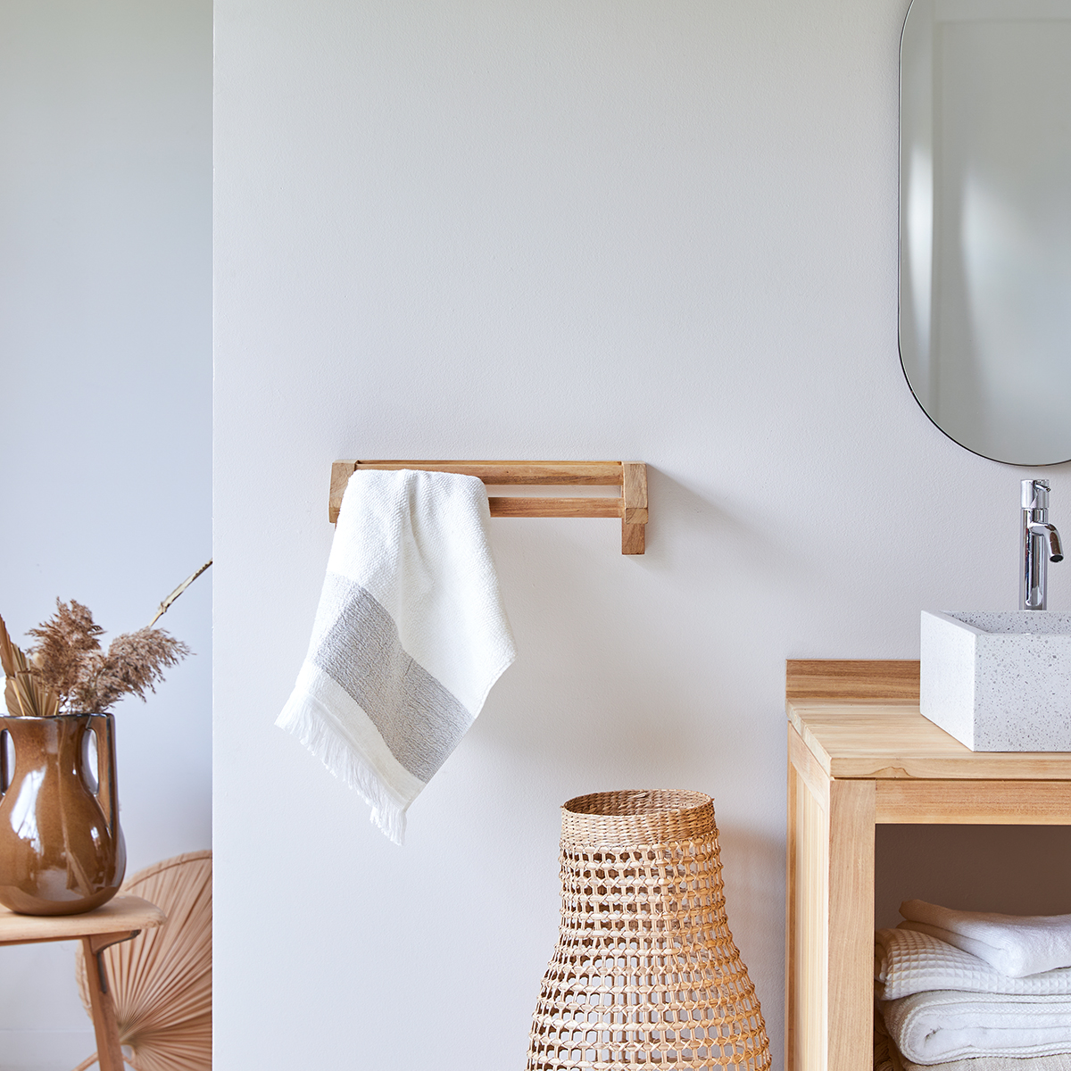 Kayu solid teak Towel Bar 120 Kayu solid teak Towel Bar 120