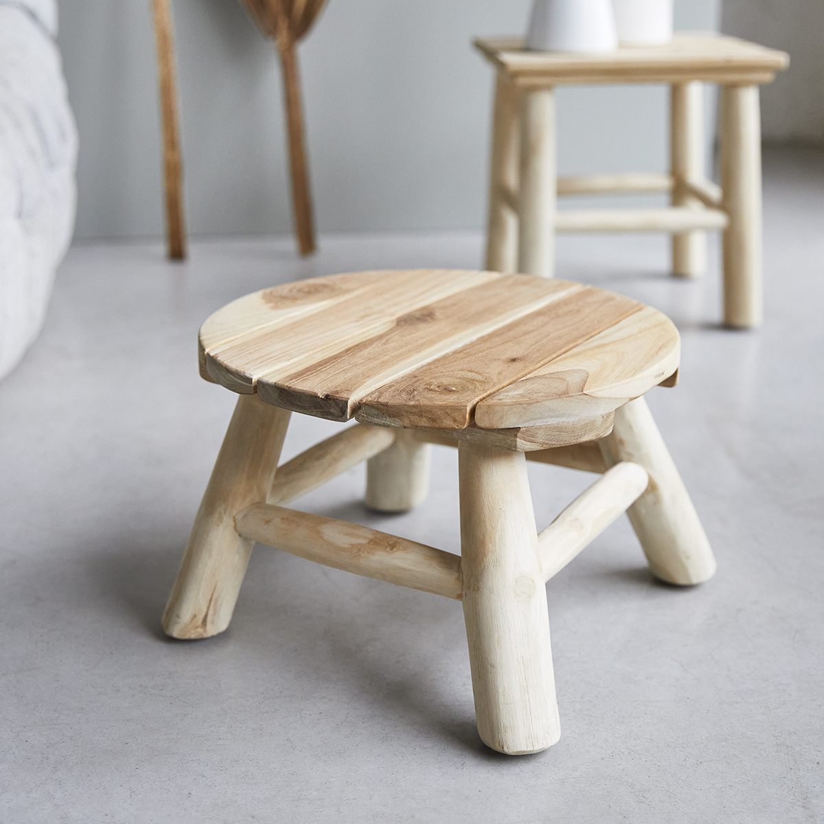 Kilim Decorative Teak Stool Kilim Decorative Teak Stool