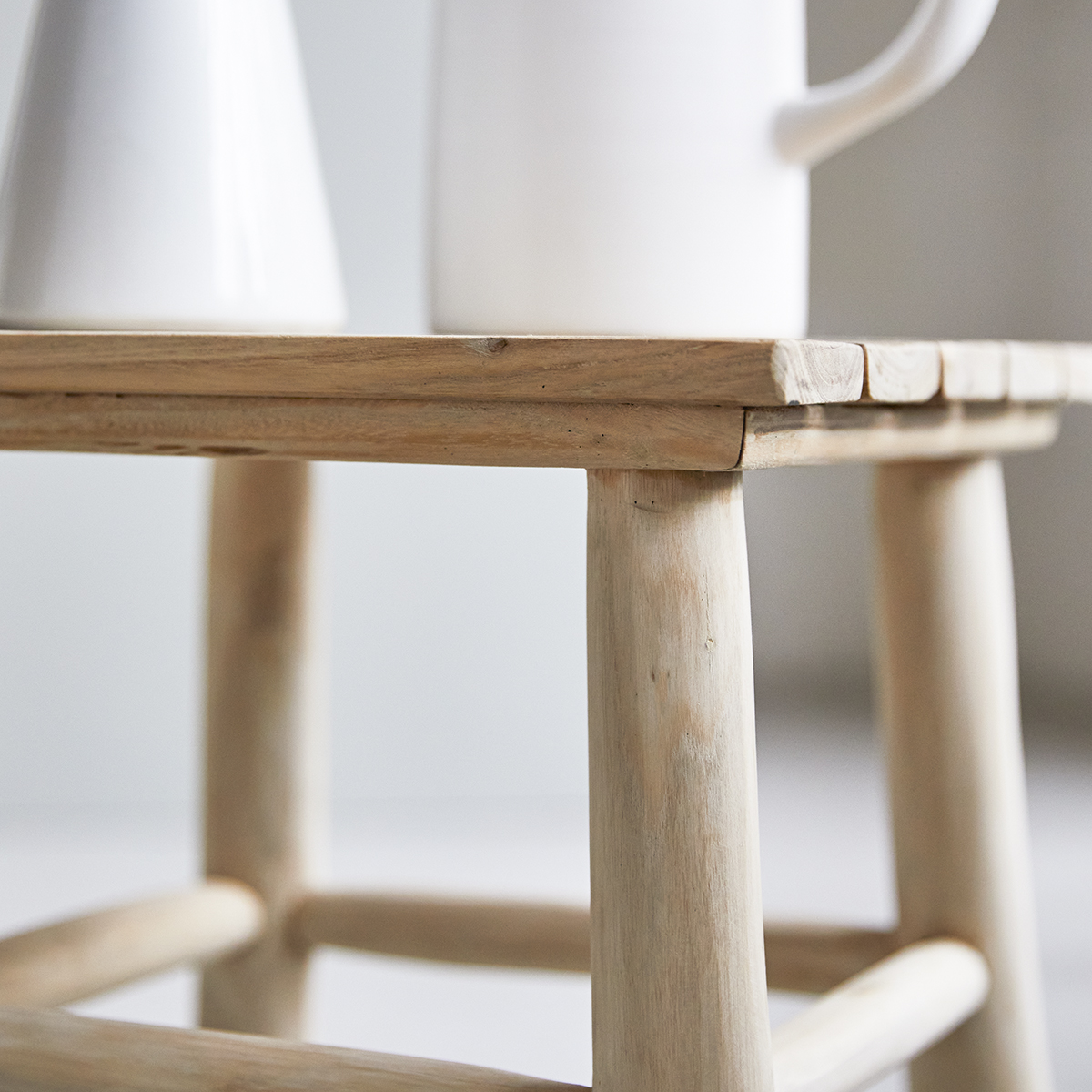 Kilim solid teak bedside table Kilim solid teak bedside table