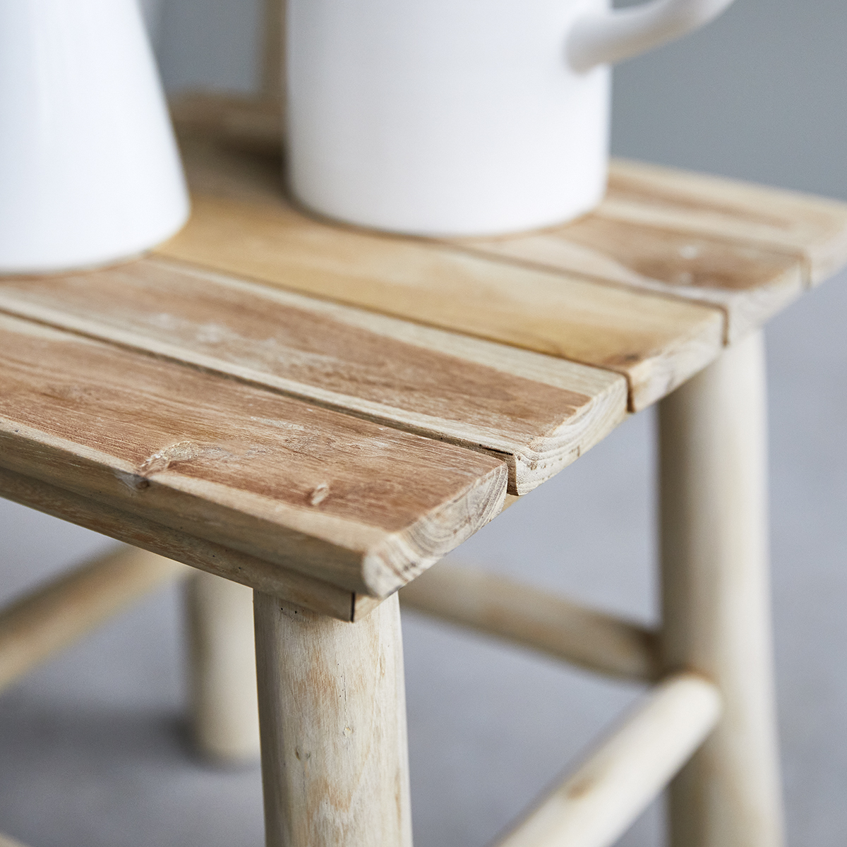 Kilim solid teak bedside table Kilim solid teak bedside table