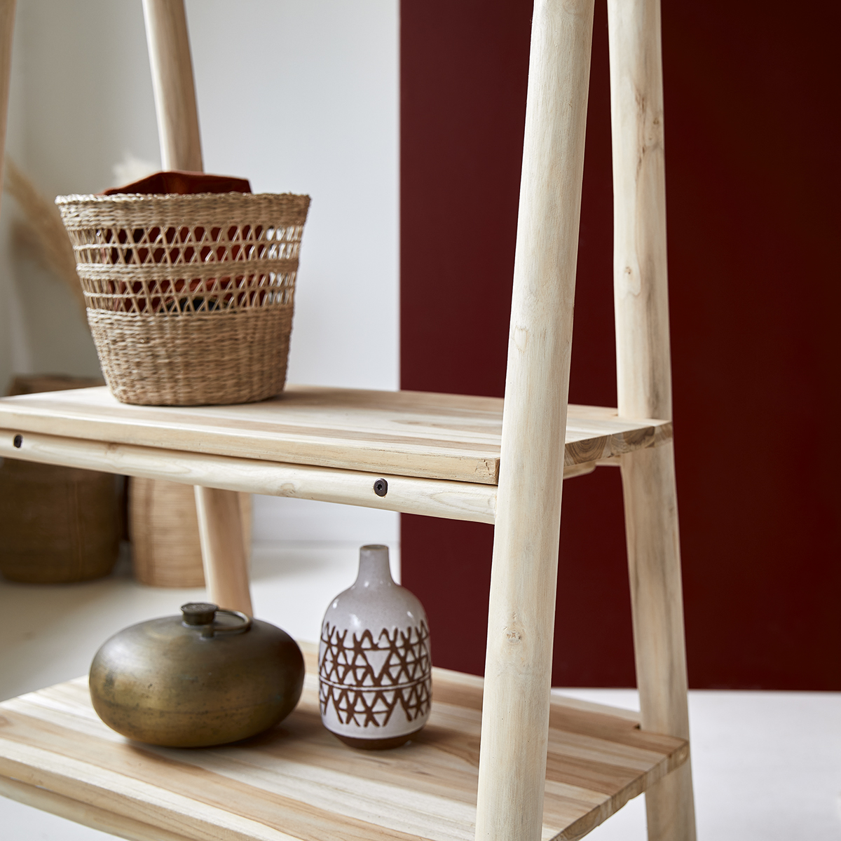 Kilim solid teak linen rack 160 Kilim solid teak linen rack 160