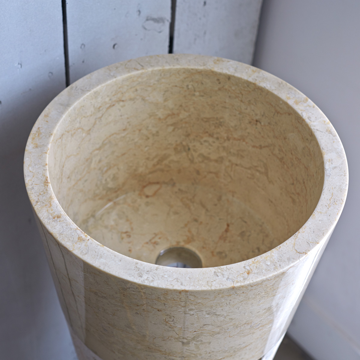 Koni cream marble pedestal Washbasin Koni cream marble pedestal Washbasin