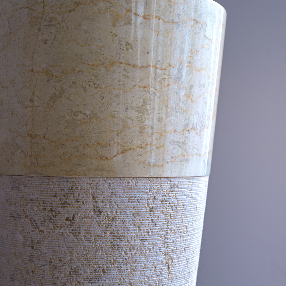 Koni cream marble pedestal Washbasin Koni cream marble pedestal Washbasin