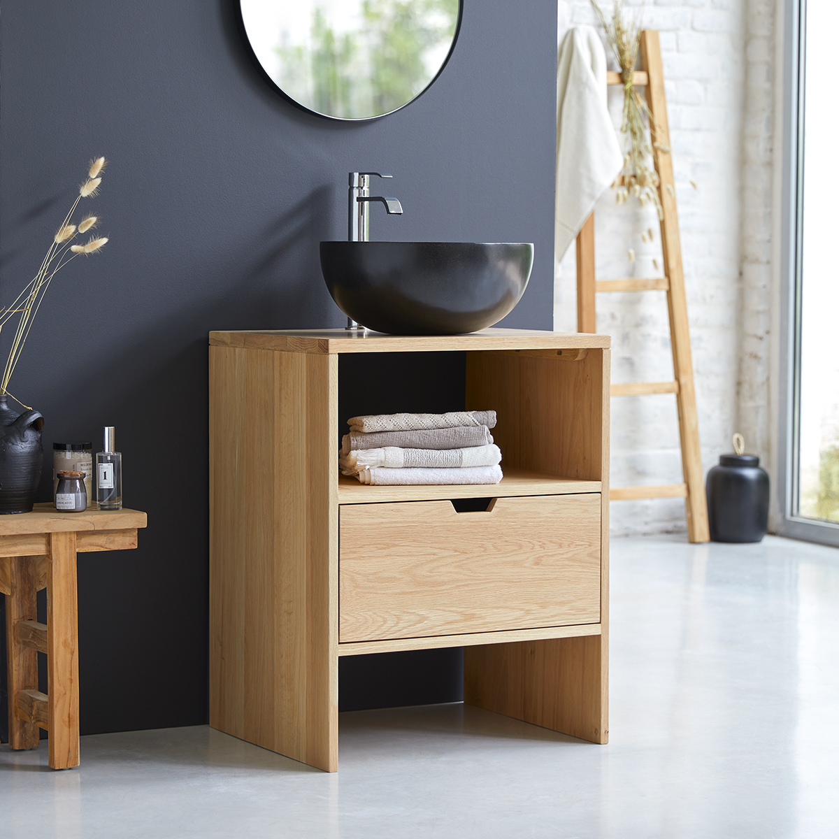 Kwarto solid oak vanity cabinet 60 Kwarto solid oak vanity cabinet 60