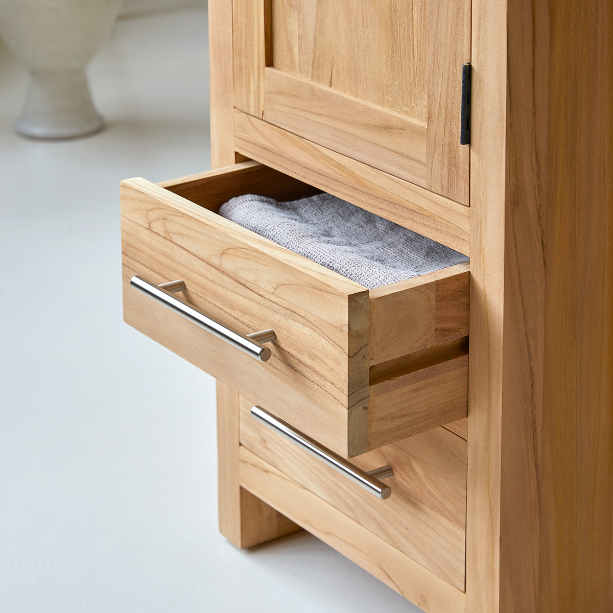 Layang solid teak Column Shelf Unit 190 Layang solid teak Column Shelf Unit 190