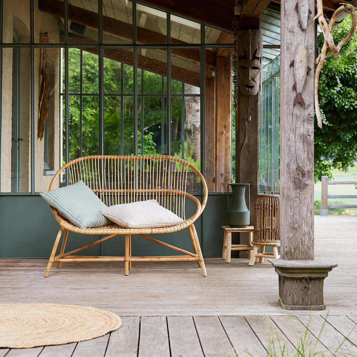 Leontie Rattan Outdoor Double Armchair Leontie Rattan Outdoor Double Armchair