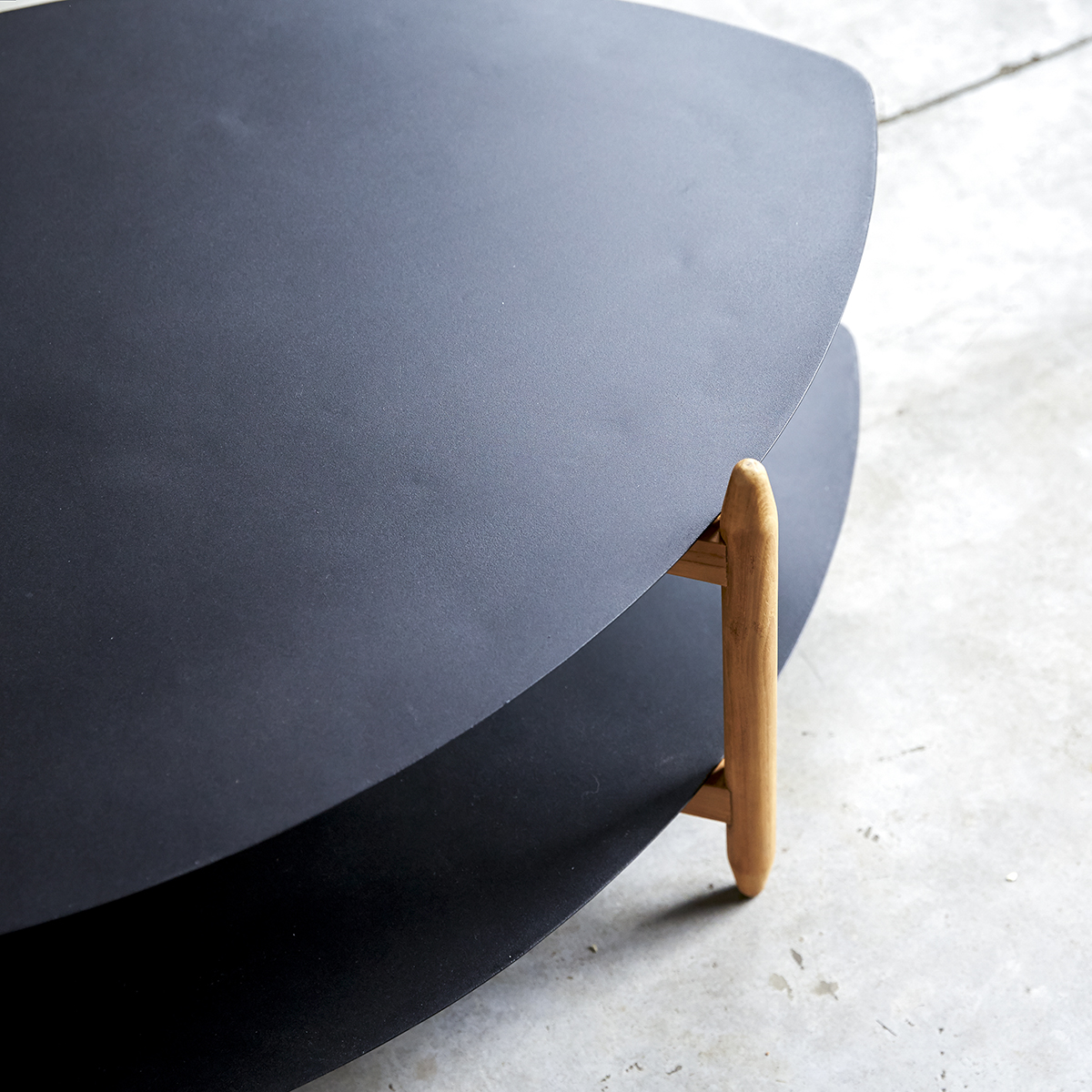 Lisa teak and metal coffee table 110x70 Lisa teak and metal coffee table 110x70
