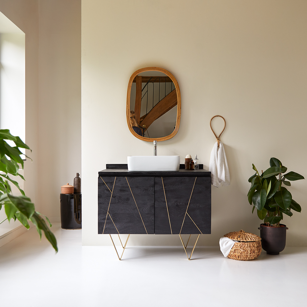 Liv solid mango Vanity Cabinet 100 Liv solid mango Vanity Cabinet 100